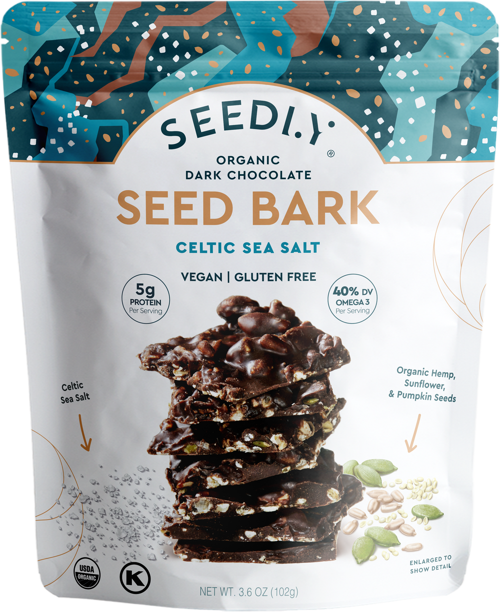 Amazing Dark Chocolate Sea Salt Pumpkin Seed Bark